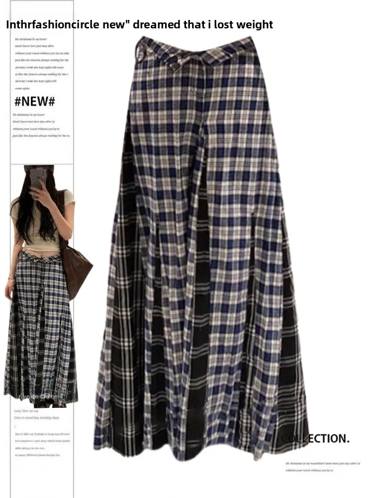 High Waist Plaid A-Line Midi Skirt Women's plus Size American College Sle Color Blo f Skirt Slimming Long Skirts
High Waist Plaid A-Line Midi Skirt Women's plus Size American College Sle Color Blo f Skirt Slimming Long Skirts