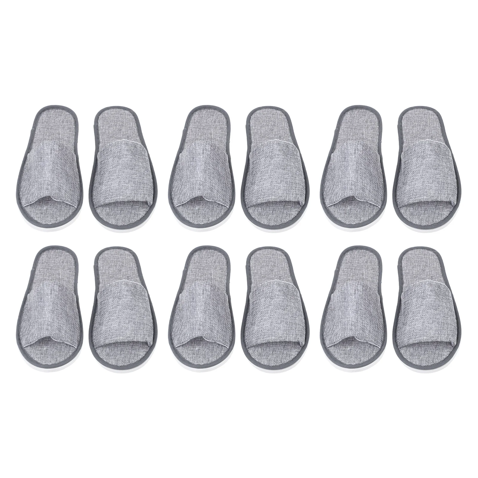 6 Pairs Cotton and Linen Non-slip Slippers Practical Travel Hotel Open Portable Unisex One-off Waterproof Sole Cloth Toe
6 Pairs Cotton and Linen Non-slip Slippers Practical Travel Hotel Open Portable Unisex One-off Waterproof Sole Cloth Toe