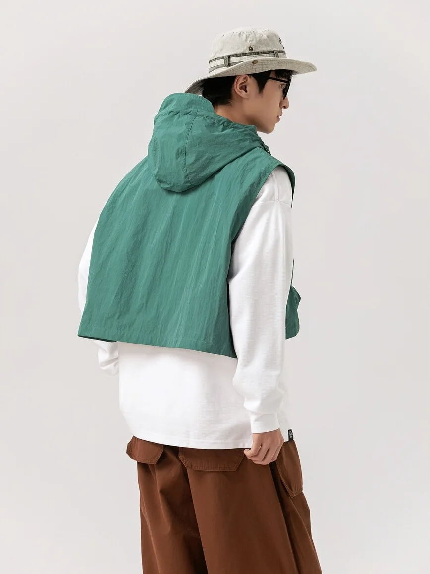 Retro Japanese Sle y Hooded Workwear Outdoor Vest ex Functional Cam Sle Jaet Youth Sports All Seasons
Retro Japanese Sle y Hooded Workwear Outdoor Vest ex Functional Cam Sle Jaet Youth Sports All Seasons