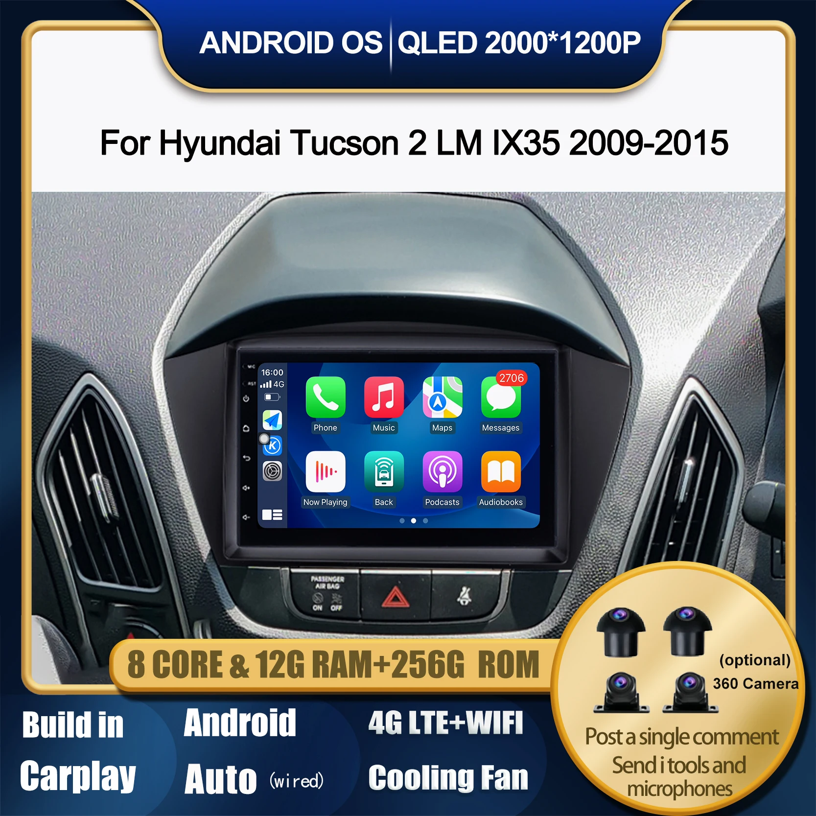 Android Carplay Car Radio Multimedia Video Player Stereo For Hyundai Tucson 2 LM IX35 2009-2015 GPS Navigation Tools Bluetooth
Android Carplay Car Radio Multimedia Video Player Stereo For Hyundai Tucson 2 LM IX35 2009-2015 GPS Navigation Tools Bluetooth