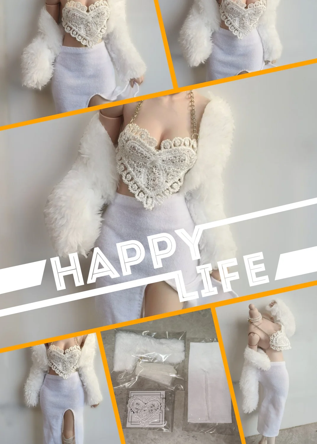 【Clothing Only】1/6 Hanging Neck Heart-shaped Corset Slit Long Skirt Plush Jacket Set Fit 12inch Soldier Action Figure Body
【Clothing Only】1/6 Hanging Neck Heart-shaped Corset Slit Long Skirt Plush Jacket Set Fit 12inch Soldier Action Figure Body