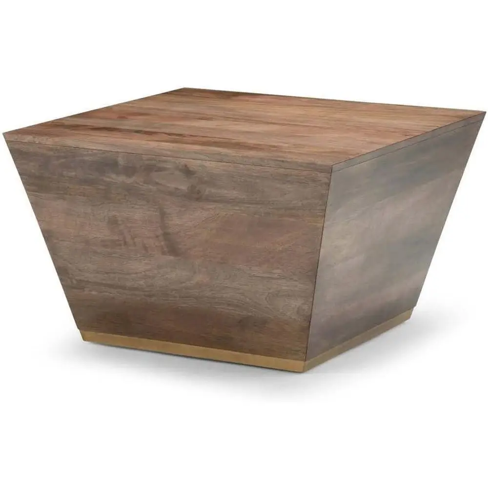 28 Wide Solid Mango Wood Coffee Table in Dark Brown, Contemporary Living Room Furniture with Low Profile Block Design, Assembled
28 Wide Solid Mango Wood Coffee Table in Dark Brown, Contemporary Living Room Furniture with Low Profile Block Design, Assembled