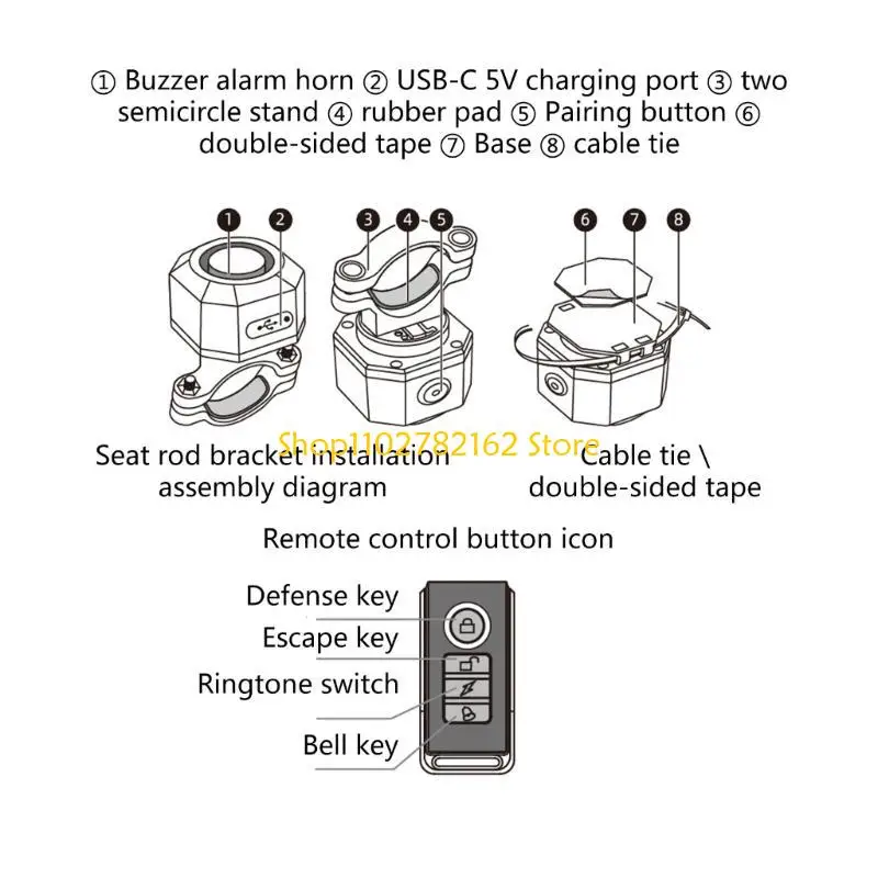 547B Wireless Remote Control Motorcycle Alarm for Car Anti Theft Induction Waterproof 110dB LED Charging Security Protections
547B Wireless Remote Control Motorcycle Alarm for Car Anti Theft Induction Waterproof 110dB LED Charging Security Protections