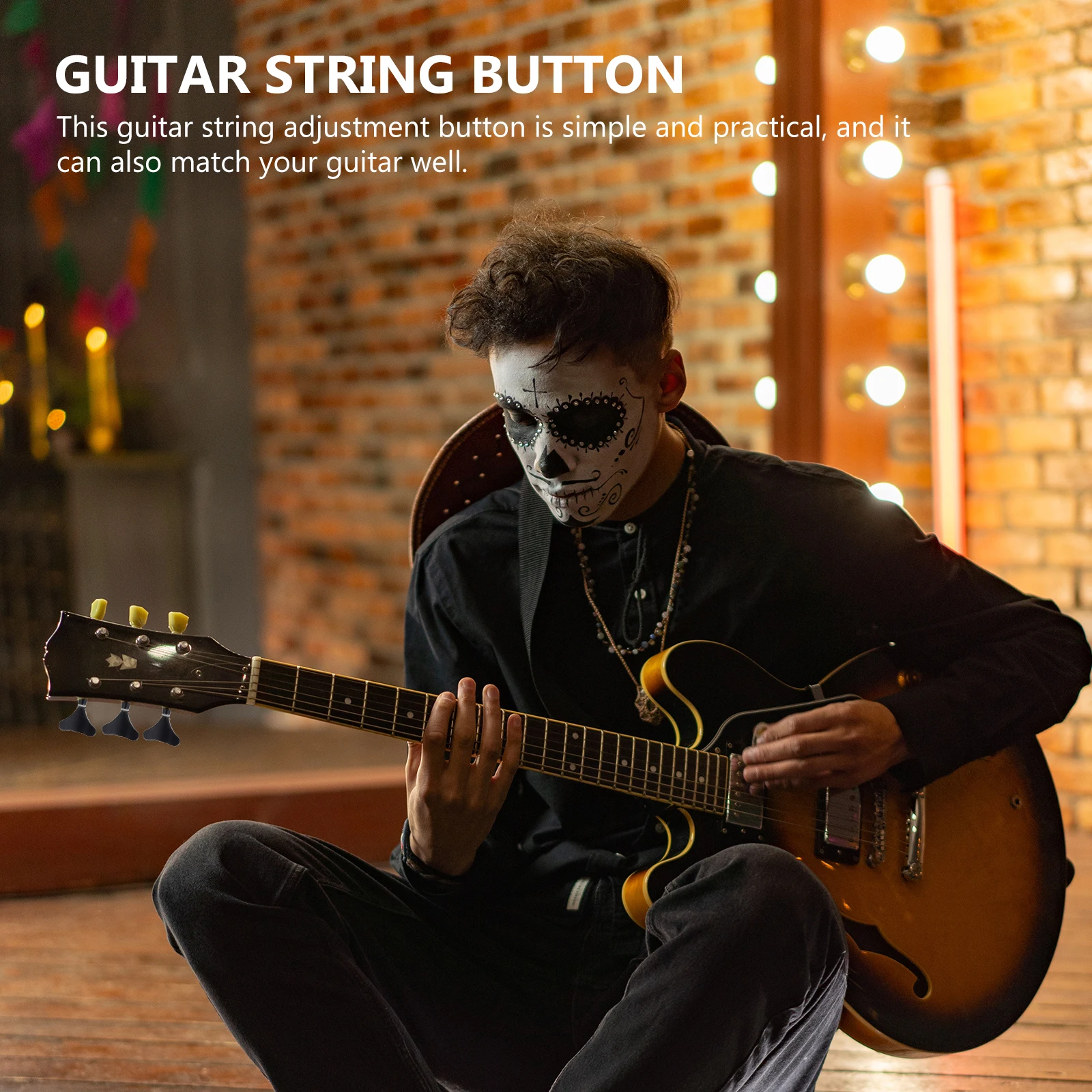 4 pcs Small Metal Buttons Rust-Proof Durable String Adjuster For Electric Guitar Easy Install Tuning Accessories Black Color
4 pcs Small Metal Buttons Rust-Proof Durable String Adjuster For Electric Guitar Easy Install Tuning Accessories Black Color