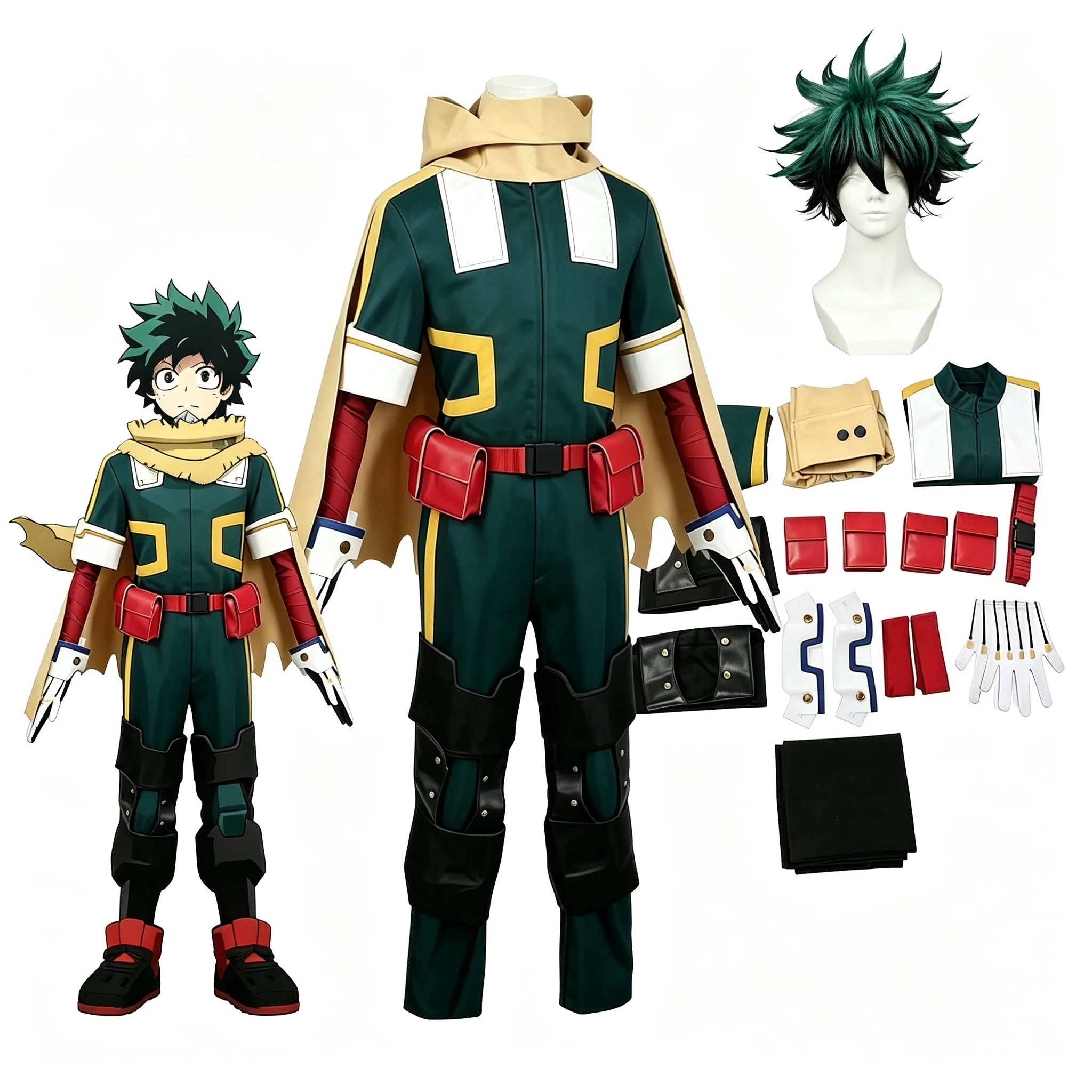 Midoriya Izuku Cosplay Costume Hero Anime Academia Season 7 Men Roleplay Cloak Wig Clothes Male Fantasia Halloween Outfits Suit
Midoriya Izuku Cosplay Costume Hero Anime Academia Season 7 Men Roleplay Cloak Wig Clothes Male Fantasia Halloween Outfits Suit