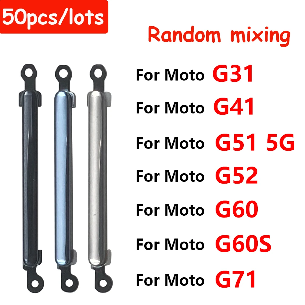 50Pcs,Side Power Key + Volume Button For Moto G71 G60S G60 G41 G51 5G G Pure ON OFF Volume Up Down Replacement
50Pcs,Side Power Key + Volume Button For Moto G71 G60S G60 G41 G51 5G G Pure ON OFF Volume Up Down Replacement