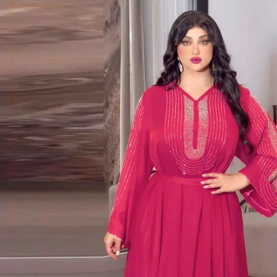 Eid Ramadan Djellaba Diamonds Abayas Women Muslim Maxi Evening Party Dress Marocain Kaftan Saudi Arabic Robe Abaya Islamic Gown
Eid Ramadan Djellaba Diamonds Abayas Women Muslim Maxi Evening Party Dress Marocain Kaftan Saudi Arabic Robe Abaya Islamic Gown