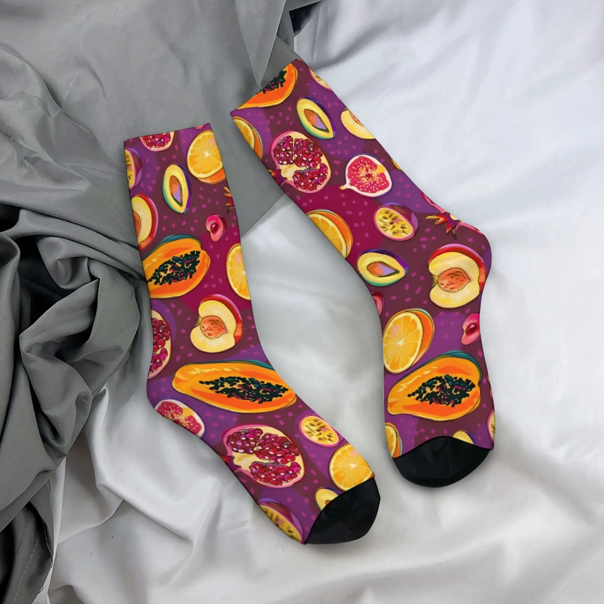 Tropical Fruit Print Socks Everyday Wear Lightweight Suitable Cycling Hiking Music Festivals Men's Socks Retro Style Streetwear
Tropical Fruit Print Socks Everyday Wear Lightweight Suitable Cycling Hiking Music Festivals Men's Socks Retro Style Streetwear