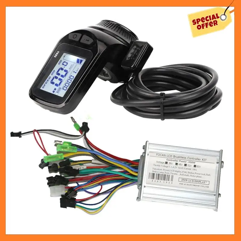 24V 36V 48V 350W 18A Thumb Throttle Scooter Brushless Controller Replacement Electric Bicycle E-Bike With S886 LCD Display Panel
24V 36V 48V 350W 18A Thumb Throttle Scooter Brushless Controller Replacement Electric Bicycle E-Bike With S886 LCD Display Panel