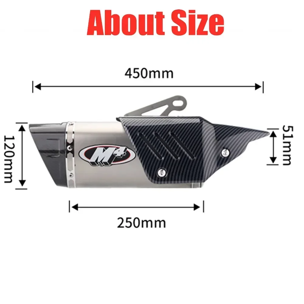 51mm Universal 500cc 600cc Motorcycle Muffler Escape Moto Motorcycle Exhaust Exhaust Pipe For Benelli 600 R6 R1R3 CBR500 Z750 Ji
51mm Universal 500cc 600cc Motorcycle Muffler Escape Moto Motorcycle Exhaust Exhaust Pipe For Benelli 600 R6 R1R3 CBR500 Z750 Ji