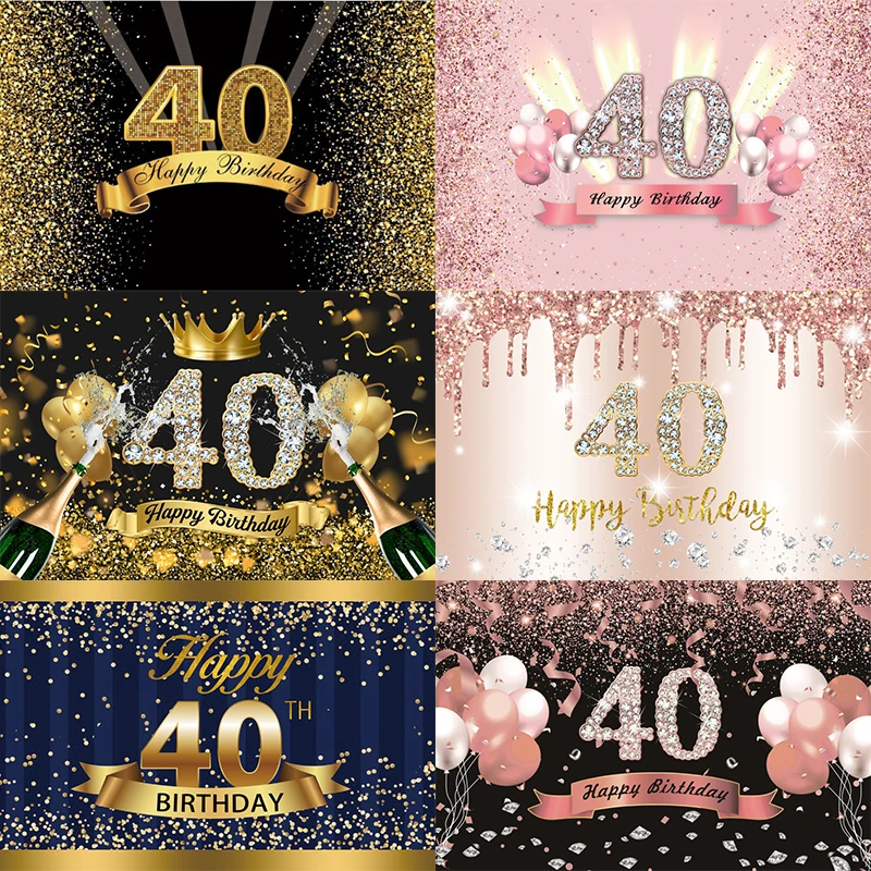 Rose Gold 40th Backdrop For Woman Man Happy Birthday Party 40 Years Old Crown Photography Background Lady Photocall Photo Banner
Rose Gold 40th Backdrop For Woman Man Happy Birthday Party 40 Years Old Crown Photography Background Lady Photocall Photo Banner