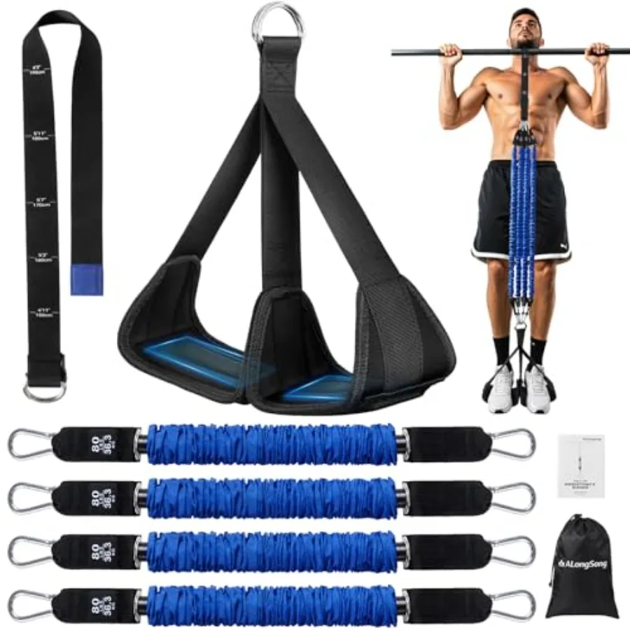 Pull Up Assistance Bands with Feet port Pedal - Upgraded Heavy Duty Resistance Bands Adjustable Weight/Height with 80Lbs Bandsa
Pull Up Assistance Bands with Feet port Pedal - Upgraded Heavy Duty Resistance Bands Adjustable Weight/Height with 80Lbs Bandsa