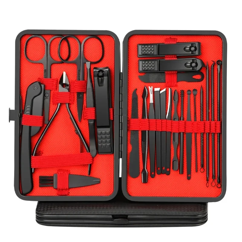 7/10/12/20/24Pcs Manicure Set, Stainless Steel Professional Pedicure Kit Nail Scissors Grooming Kit with Black Leather Travel Ca
7/10/12/20/24Pcs Manicure Set, Stainless Steel Professional Pedicure Kit Nail Scissors Grooming Kit with Black Leather Travel Ca