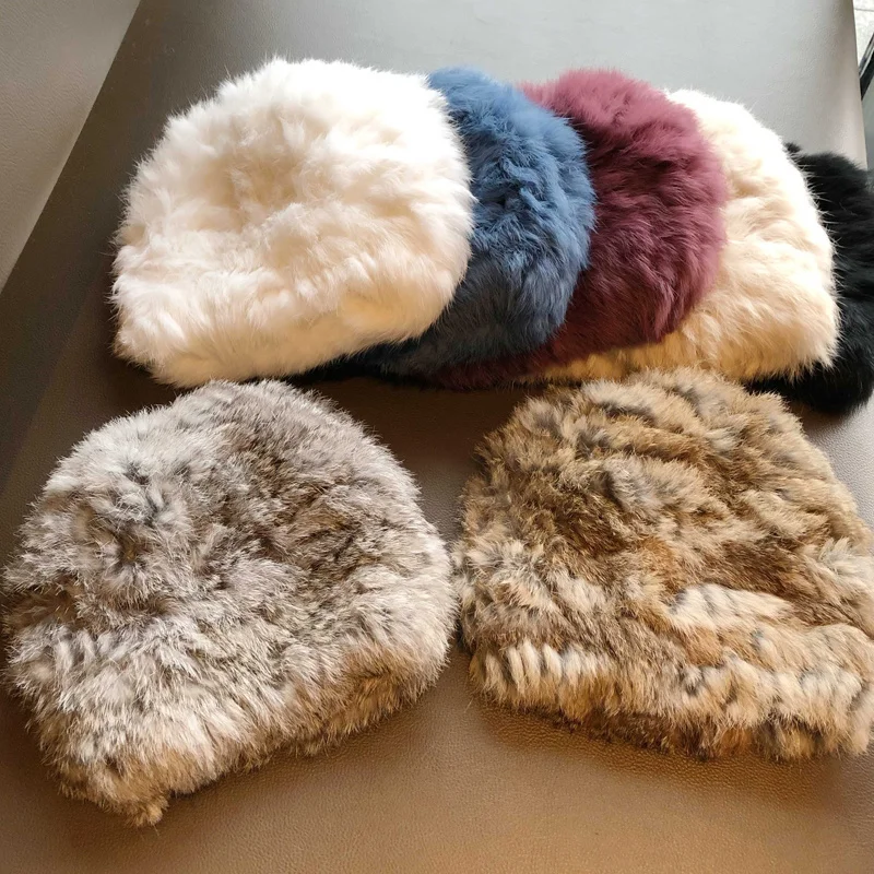 Rabbit Fur Beanie Hat New Fashion Women Knitted Hat Natural Real Rabbit Fur 100% Outdoor Warm Soft Cap
Rabbit Fur Beanie Hat New Fashion Women Knitted Hat Natural Real Rabbit Fur 100% Outdoor Warm Soft Cap