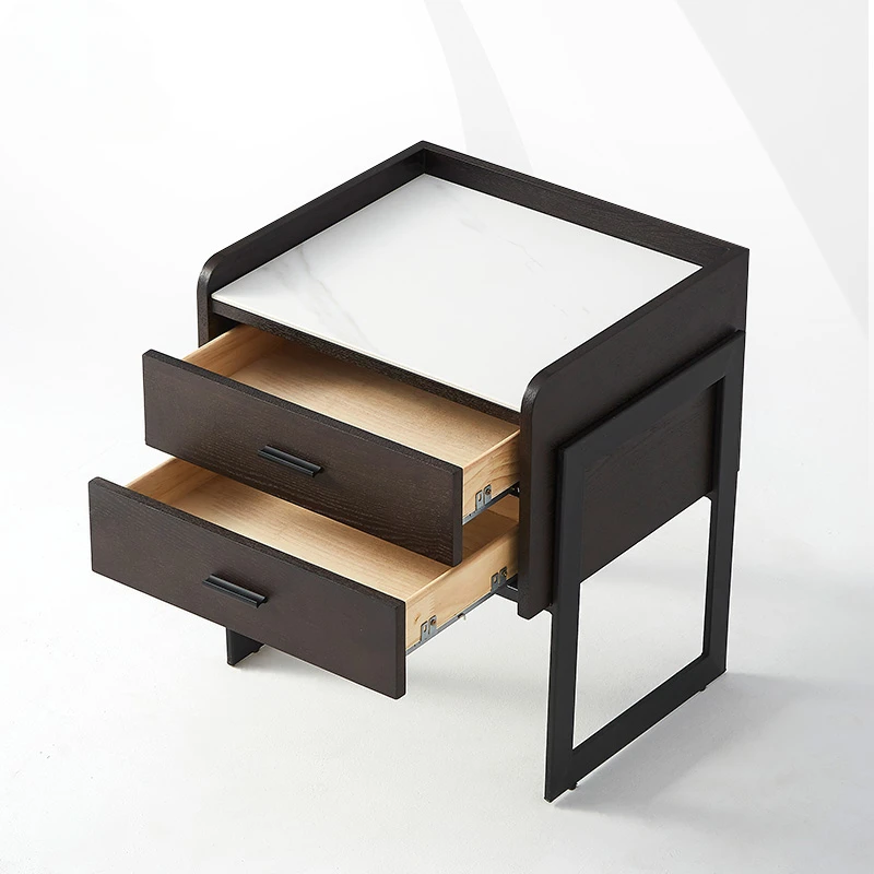 Rock board bedside table Italian minimalist bedside table Nordic retro bedroom storage cabinet combination
Rock board bedside table Italian minimalist bedside table Nordic retro bedroom storage cabinet combination