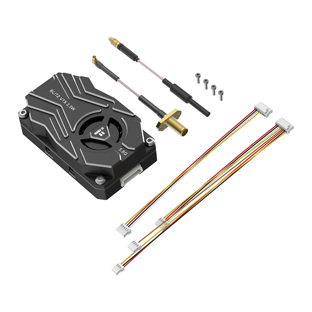 IFlight BLITZ Whoop 5.8G 2.5W VTX 40CH Raceband Built-in Microphone CNC Shell Cooling Fan 2-8S 25.5X25.5mm for RC FPV Long Range
IFlight BLITZ Whoop 5.8G 2.5W VTX 40CH Raceband Built-in Microphone CNC Shell Cooling Fan 2-8S 25.5X25.5mm for RC FPV Long Range