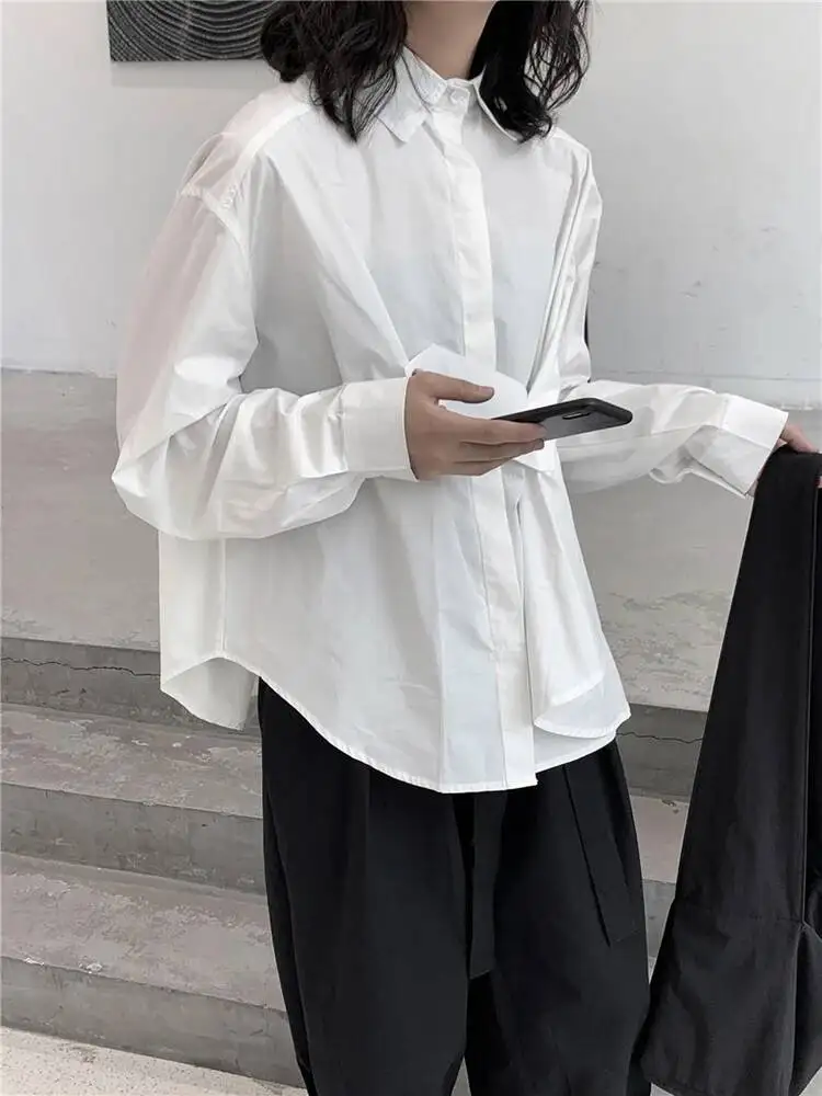 Irregular Women Black Button Big Size Casual Blouse New Lapel Long Sleeve Shirt Fashion Spring Autumn 2026 DBEF
Irregular Women Black Button Big Size Casual Blouse New Lapel Long Sleeve Shirt Fashion Spring Autumn 2026 DBEF