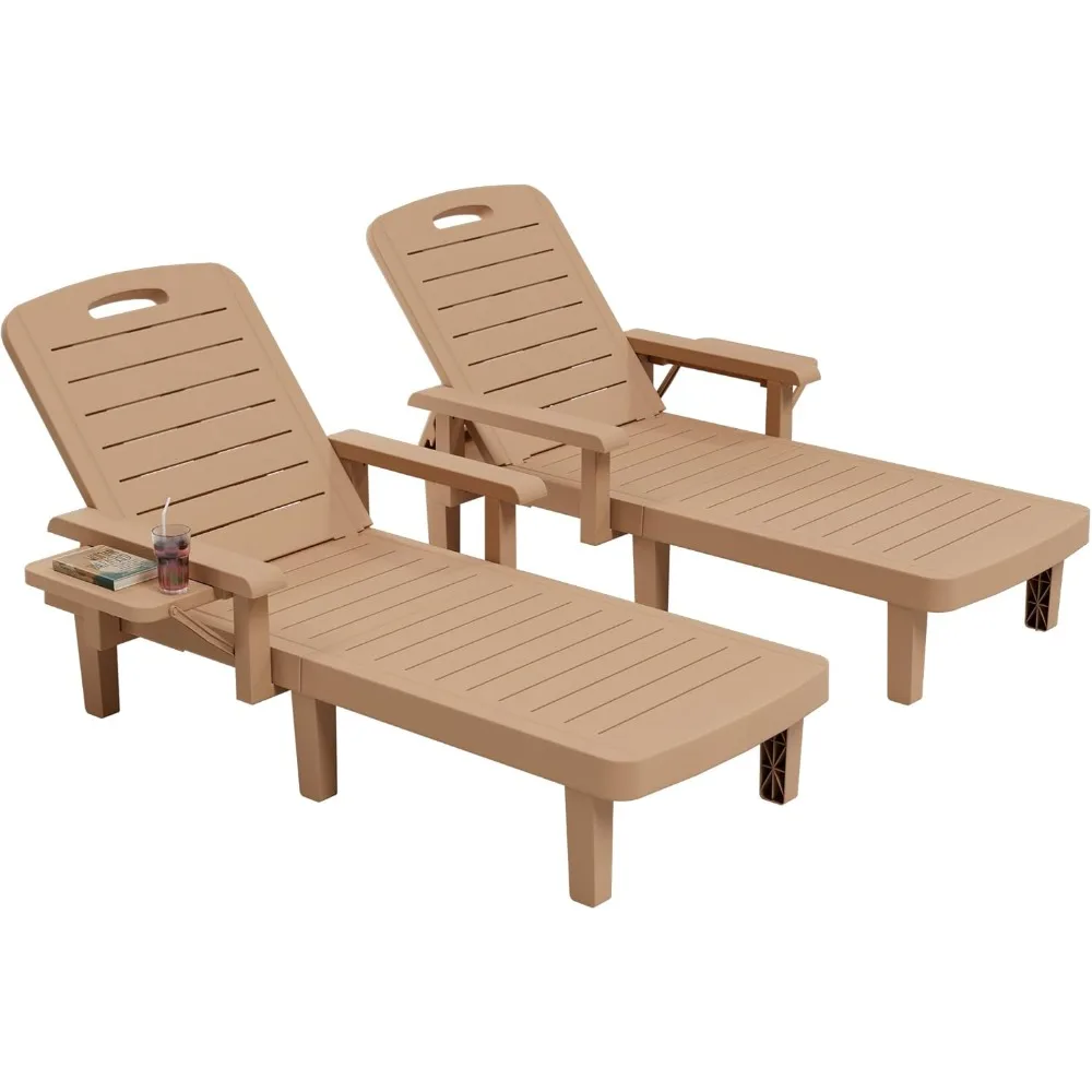 Oversized Pool Lounge Chairs Set of 2, Waterproof Resin Pool Chaise Lounges with Armrests and Cup Holder Tray, 5 Level A|
Oversized Pool Lounge Chairs Set of 2, Waterproof Resin Pool Chaise Lounges with Armrests and Cup Holder Tray, 5 Level A|