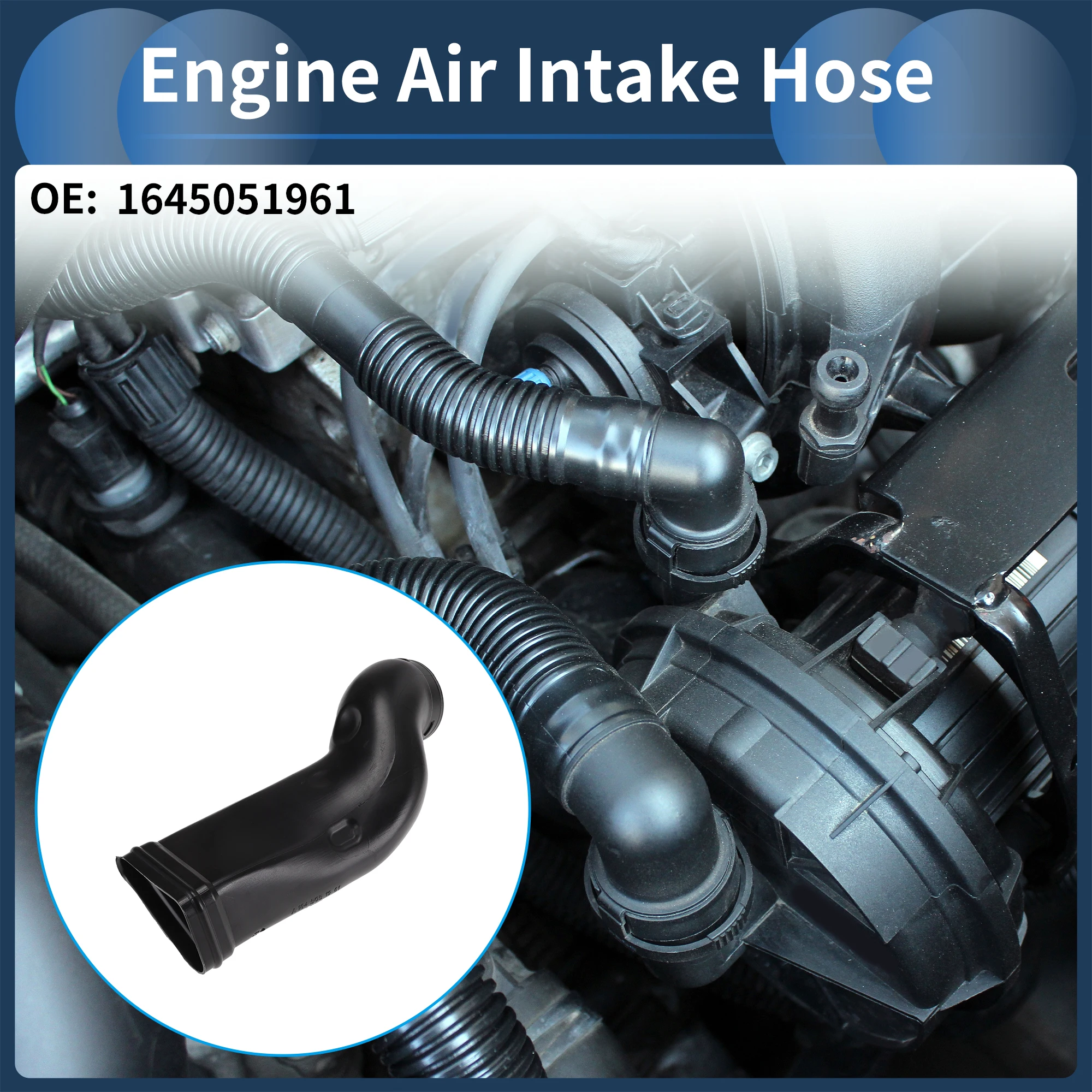 X AUTOHAUX Engine Air Intake Hose for Mercedes-Benz Air Intake Duct No.1645051961 Silicone
X AUTOHAUX Engine Air Intake Hose for Mercedes-Benz Air Intake Duct No.1645051961 Silicone
