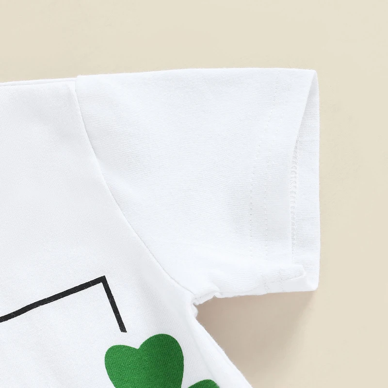 Toddler Baby Irish Festival Clothes Set Letter Clover Print Short Sleeve Crew Neck T-Shirt Elastic Waist Solid Pants
Toddler Baby Irish Festival Clothes Set Letter Clover Print Short Sleeve Crew Neck T-Shirt Elastic Waist Solid Pants