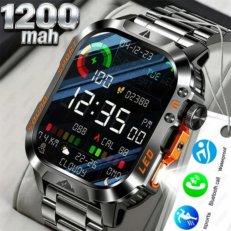 New T-Rex3 Smartwatch 2.01inch LED Flashlight Bluetooth call Outdoor Sports Health Monitoring 1200mAh Large Battery Smartwatch
New T-Rex3 Smartwatch 2.01inch LED Flashlight Bluetooth call Outdoor Sports Health Monitoring 1200mAh Large Battery Smartwatch