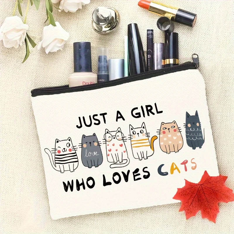 Women Cat Toiletry Bag, Cute Cat Theme Travel Makeup Zipper Pouch, Funny Cat Lover Gift for Daughter Sister Friend
Women Cat Toiletry Bag, Cute Cat Theme Travel Makeup Zipper Pouch, Funny Cat Lover Gift for Daughter Sister Friend