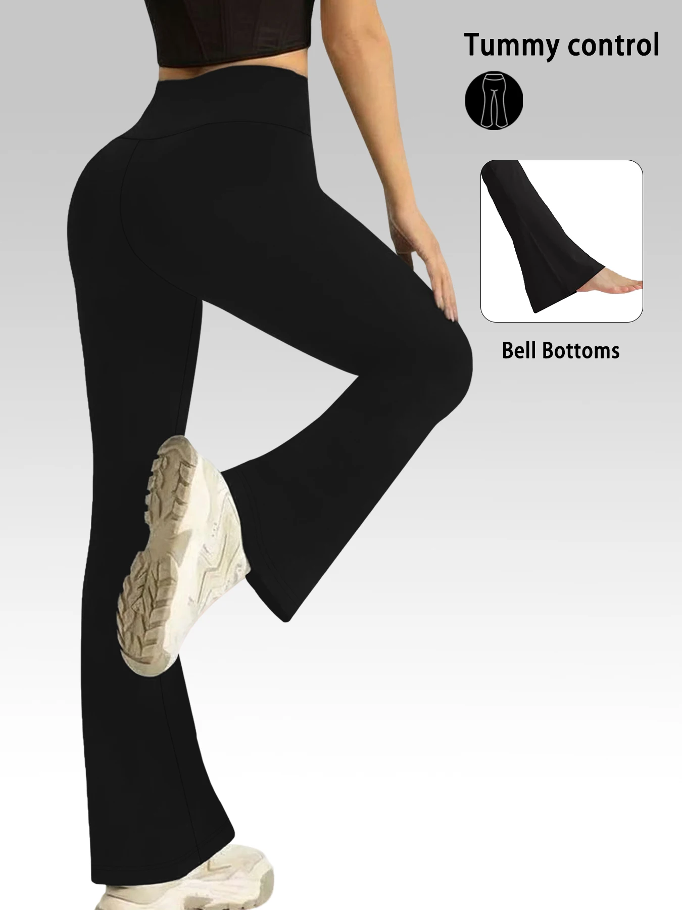 Женские расклешенные брюки для йоги с высокой талией и расширяющимся низом. Идеально подходит для йоги или повседневной носки.
Женские расклешенные брюки для йоги с высокой талией и расширяющимся низом. Идеально подходит для йоги или повседневной носки.