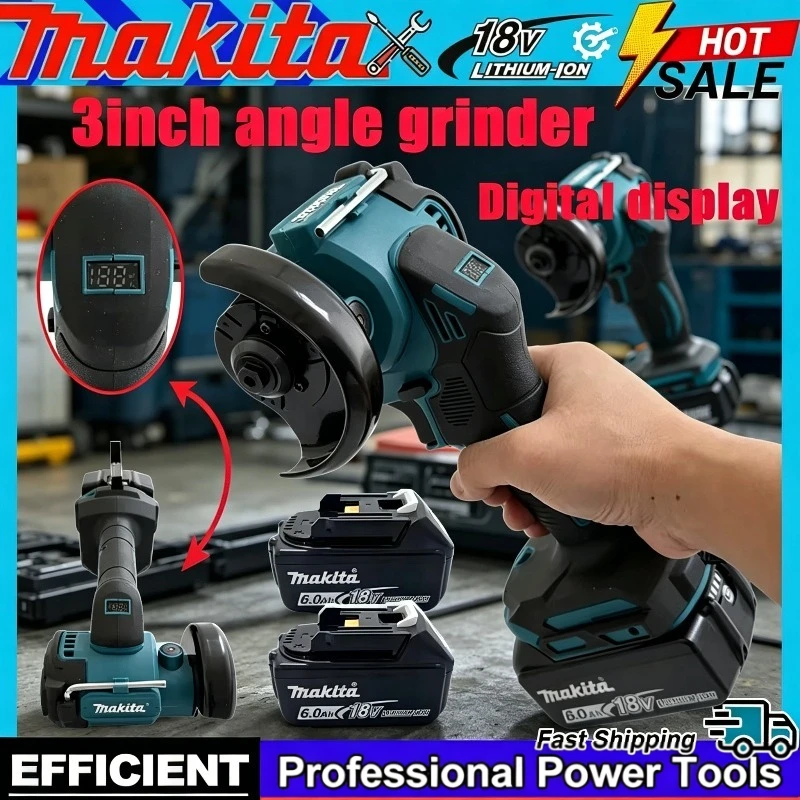 Аккумуляторная бесщеточная угловая шлифмашина Makita 3 дюйма, мини-угловая шлифмашина, аккумуляторный электрический отрезной инструмент, циркулярная пила для резки
Аккумуляторная бесщеточная угловая шлифмашина Makita 3 дюйма, мини-угловая шлифмашина, аккумуляторный электрический отрезной инструмент, циркулярная пила для резки