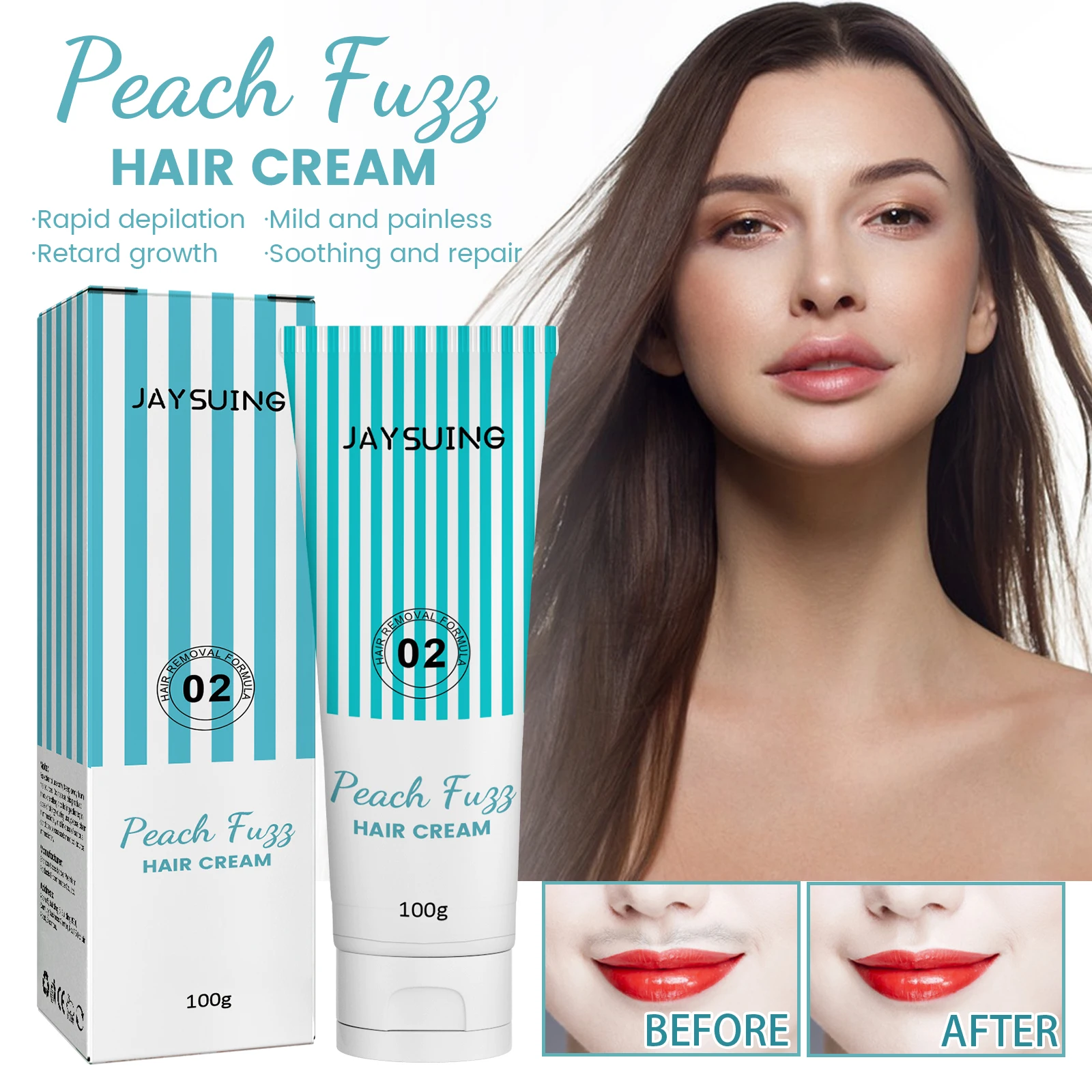 Jaysuing Lip hair removal cream quickly and gently removes lip hair, moisturizes and refreshes, suitable for both men and women
Jaysuing Lip hair removal cream quickly and gently removes lip hair, moisturizes and refreshes, suitable for both men and women
