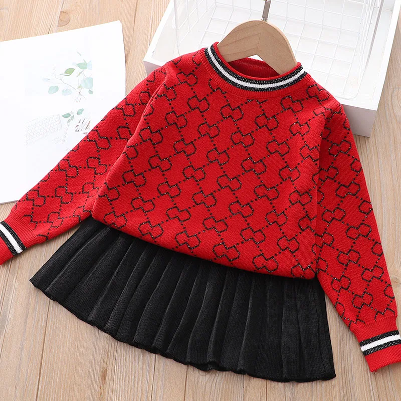 Autumn Spring Baby Girls Print Knitted Sweater + Pleated Skirt 2PCS Set Outwear for Girls
Autumn Spring Baby Girls Print Knitted Sweater + Pleated Skirt 2PCS Set Outwear for Girls