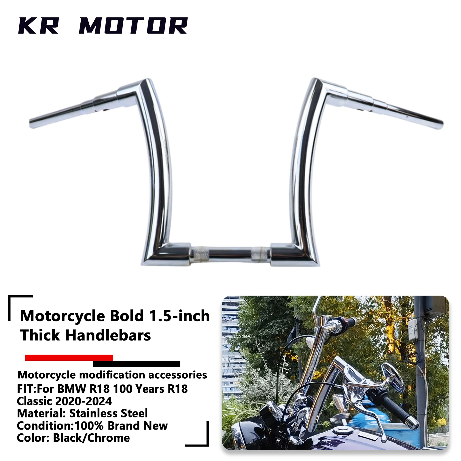1.5" Apehanger Handlebars For BMW R18 100 Years R 18 Classic R18 2020-2024 12" Ape Hanger Bar With Extension Cable Oil Pipe Kit
1.5" Apehanger Handlebars For BMW R18 100 Years R 18 Classic R18 2020-2024 12" Ape Hanger Bar With Extension Cable Oil Pipe Kit