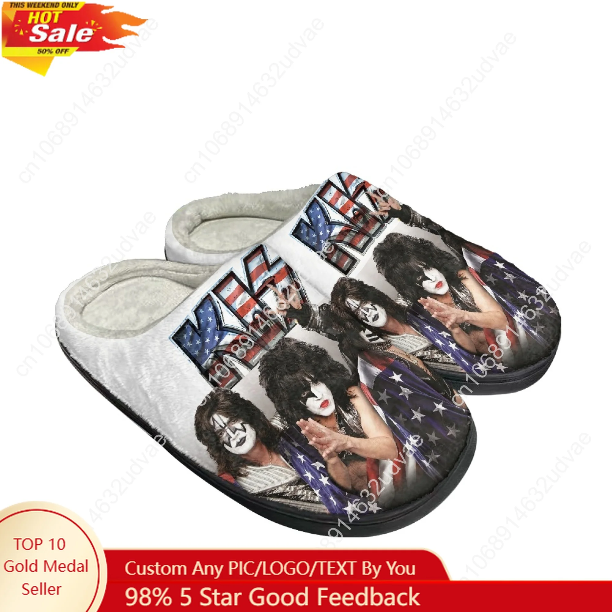 Kiss Rock Band Cotton Slippers Mens Womens Keep Warm Shoes Home Plush Bedroom Footwear Custom Made Thermal Slipper
Kiss Rock Band Cotton Slippers Mens Womens Keep Warm Shoes Home Plush Bedroom Footwear Custom Made Thermal Slipper