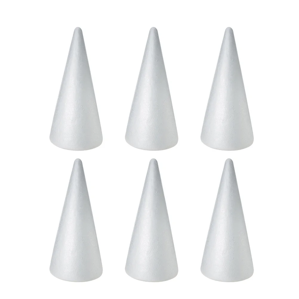 10Pcs Foam Cones White Solid 14.3x6.2cm DIY Craft DIY Cone Christmas Decoration Cone Craft Ornament 
10Pcs Foam Cones White Solid 14.3x6.2cm DIY Craft DIY Cone Christmas Decoration Cone Craft Ornament
