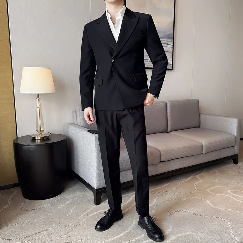 Faionable Straight Leg Men's Suit Two-Piece Set 2026 New Sle Simple Urban Casual Polyester Blend Single Button Closure
Faionable Straight Leg Men's Suit Two-Piece Set 2026 New Sle Simple Urban Casual Polyester Blend Single Button Closure