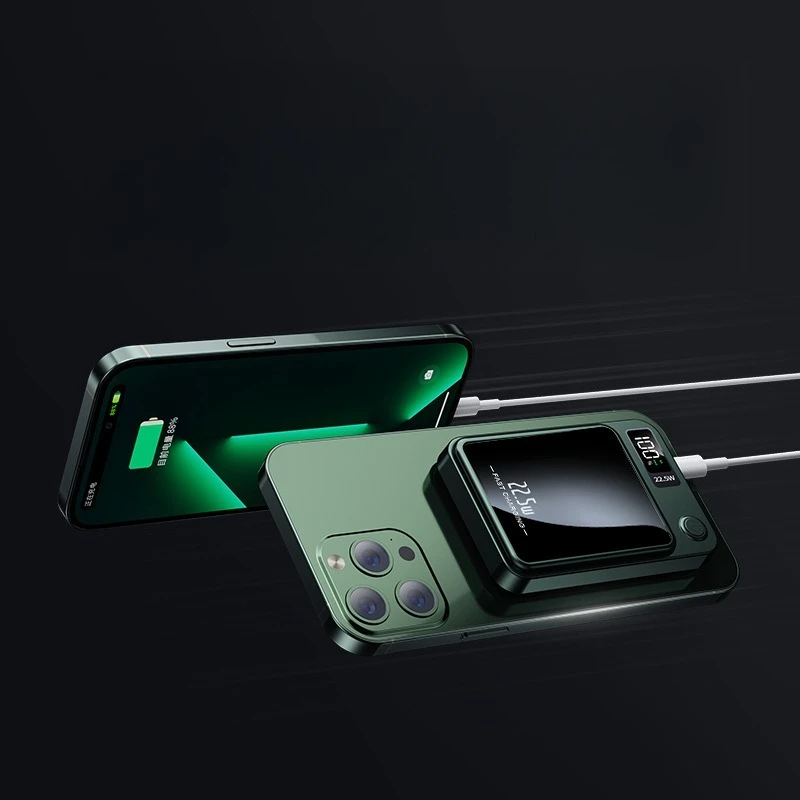 Портативный компактный цифровой power bank с магнитной беспроводной зарядкой, 22.5W, ультрабыстрый, 10000 мАч, с дисплеем, долговечный.
Портативный компактный цифровой power bank с магнитной беспроводной зарядкой, 22.5W, ультрабыстрый, 10000 мАч, с дисплеем, долговечный.