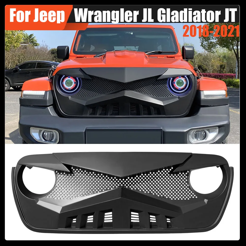 For Jeep Wrangler JL Gladiator JT 2018-2021 Modified Front Bumper Mask Cover Front Racing Mesh Grills Off-road 4x4 Accessories
For Jeep Wrangler JL Gladiator JT 2018-2021 Modified Front Bumper Mask Cover Front Racing Mesh Grills Off-road 4x4 Accessories