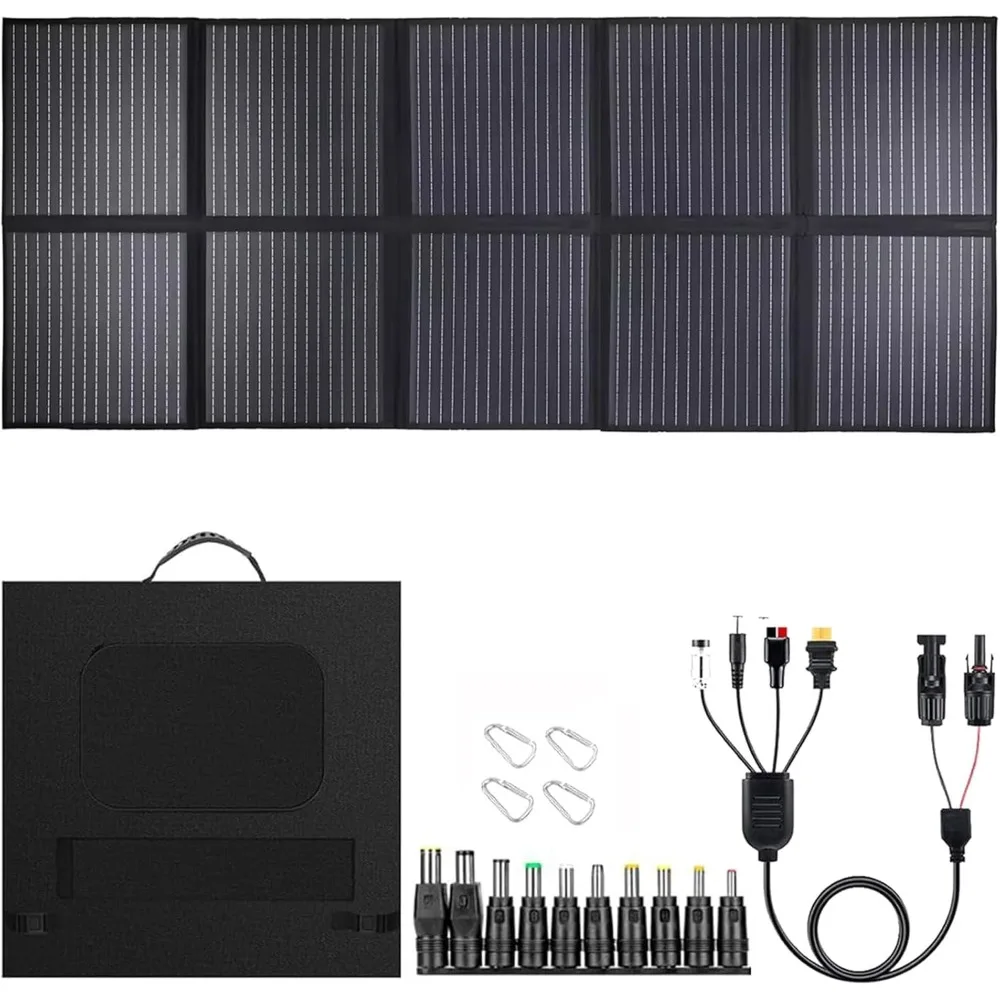 1000W Foldable Solar Panel, Portable Solar Suitcase 25% High Efficiency Durable & IP67 Waterproof for Power Station, RV, Camping
1000W Foldable Solar Panel, Portable Solar Suitcase 25% High Efficiency Durable & IP67 Waterproof for Power Station, RV, Camping