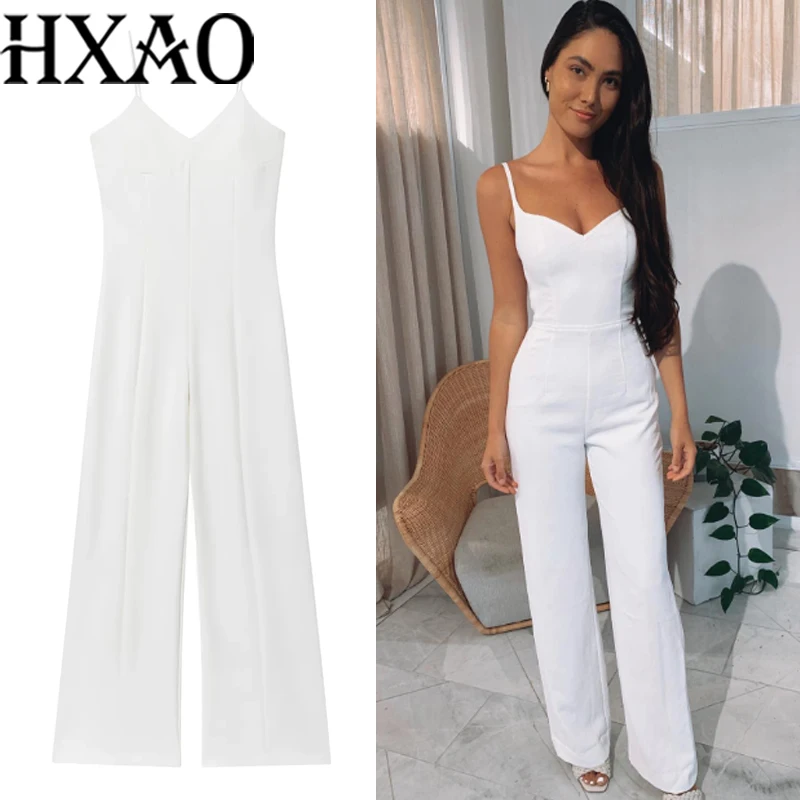 HXAO Female Jumpsuits Sleeveless Slip Long Jumpsuits Full Length Wide Leg Jumpsuit Woman Summer Backless Sexy White Jumpsuit 
HXAO Female Jumpsuits Sleeveless Slip Long Jumpsuits Full Length Wide Leg Jumpsuit Woman Summer Backless Sexy White Jumpsuit