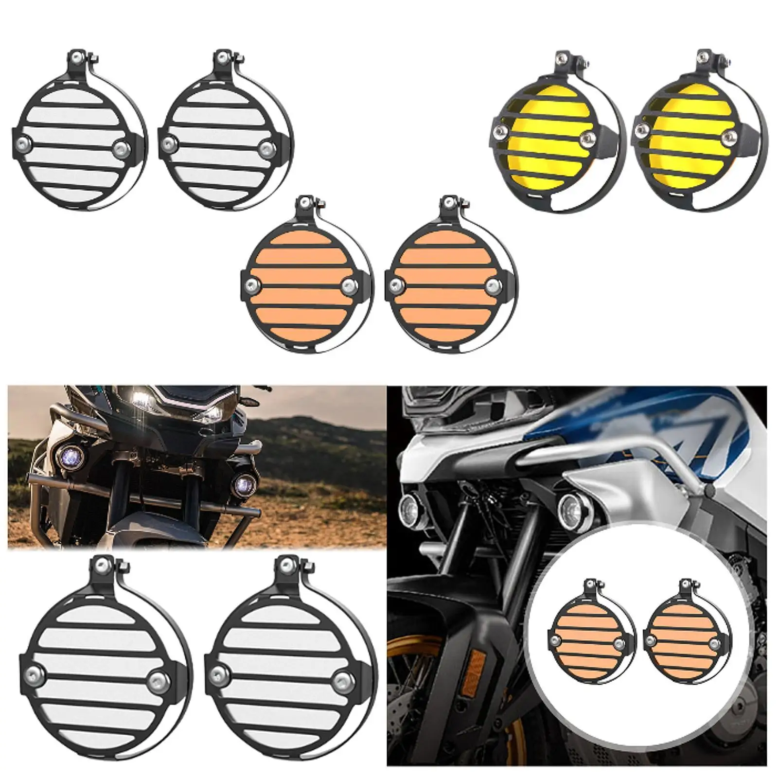 Pair of Motorcycle Foglight Lamp Protector Covers Aluminum Alloy Shield for
Pair of Motorcycle Foglight Lamp Protector Covers Aluminum Alloy Shield for