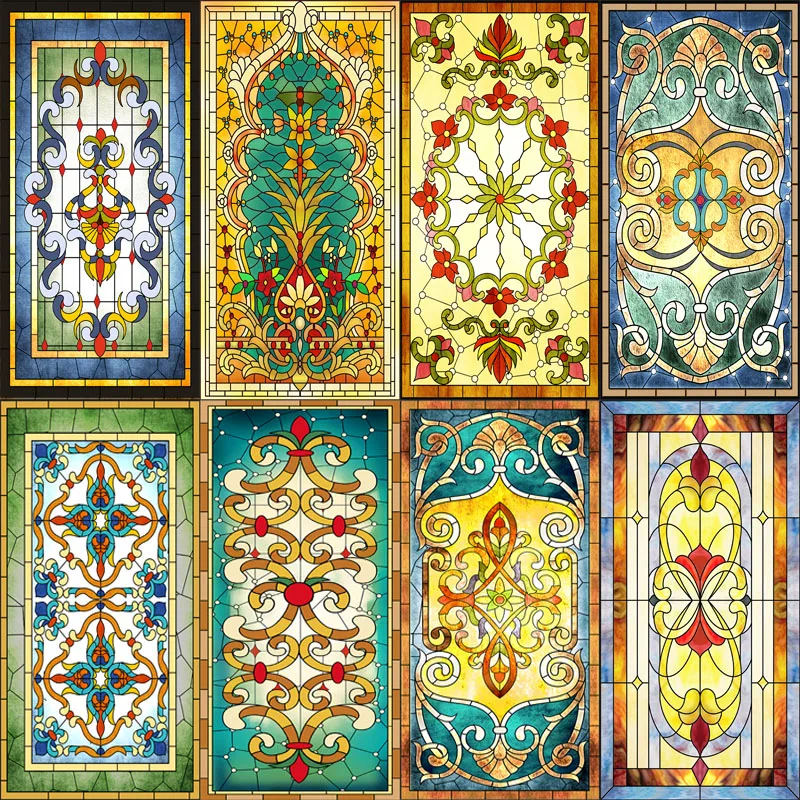 Vintage Church Stained Glass Sticker Electrostatic Frosted Glass Film Peeping Proof Bathroom Window Floral Sticker Window Film
Vintage Church Stained Glass Sticker Electrostatic Frosted Glass Film Peeping Proof Bathroom Window Floral Sticker Window Film