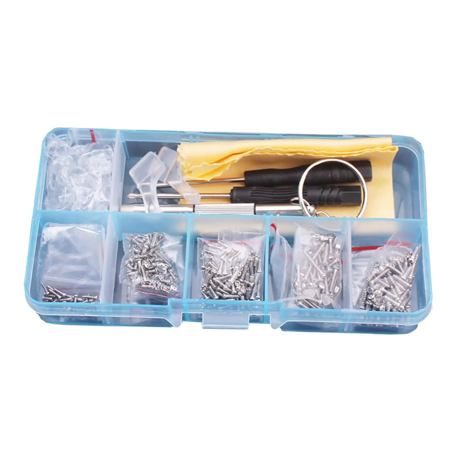 Eyeglasses Repair Set Spectacle Repair Tool Include Nose Pads Spare Parts with Compact Screw Box for Spectacles Watch
Eyeglasses Repair Set Spectacle Repair Tool Include Nose Pads Spare Parts with Compact Screw Box for Spectacles Watch