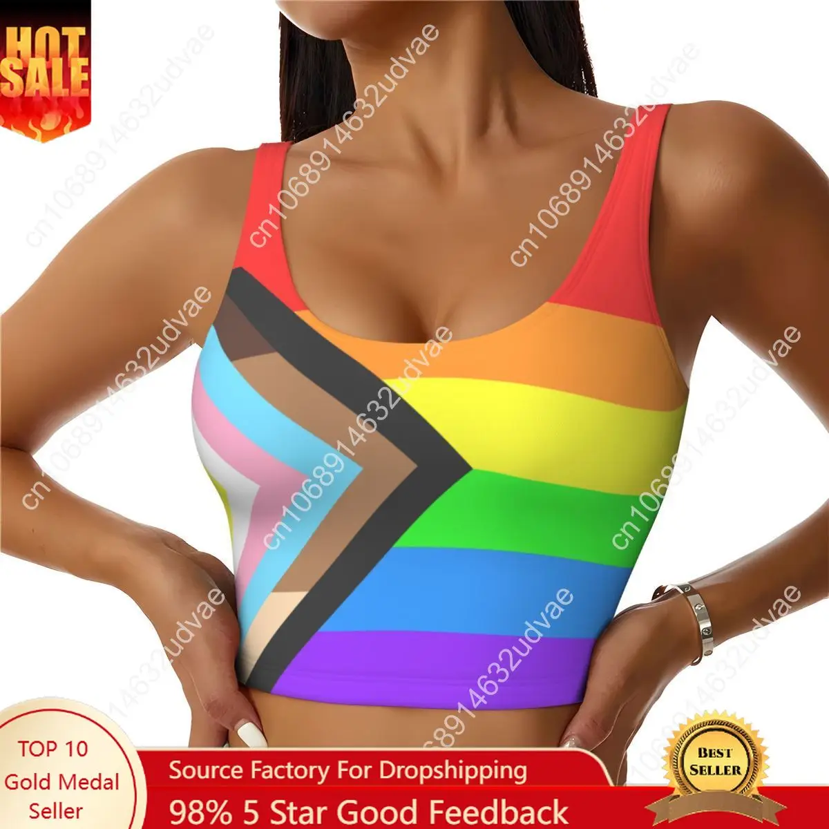 Brilliant Progres Pride Flag Basic Tops Women Samba Sexy V-Neck Yoga Fitness Sports Tops
Brilliant Progres Pride Flag Basic Tops Women Samba Sexy V-Neck Yoga Fitness Sports Tops