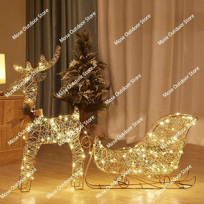Luminous Wrought Iron Deer Pulling Car Elk Ornament Window Beautiful Chen with Lamp Gift Box Christmas Decoration
Luminous Wrought Iron Deer Pulling Car Elk Ornament Window Beautiful Chen with Lamp Gift Box Christmas Decoration