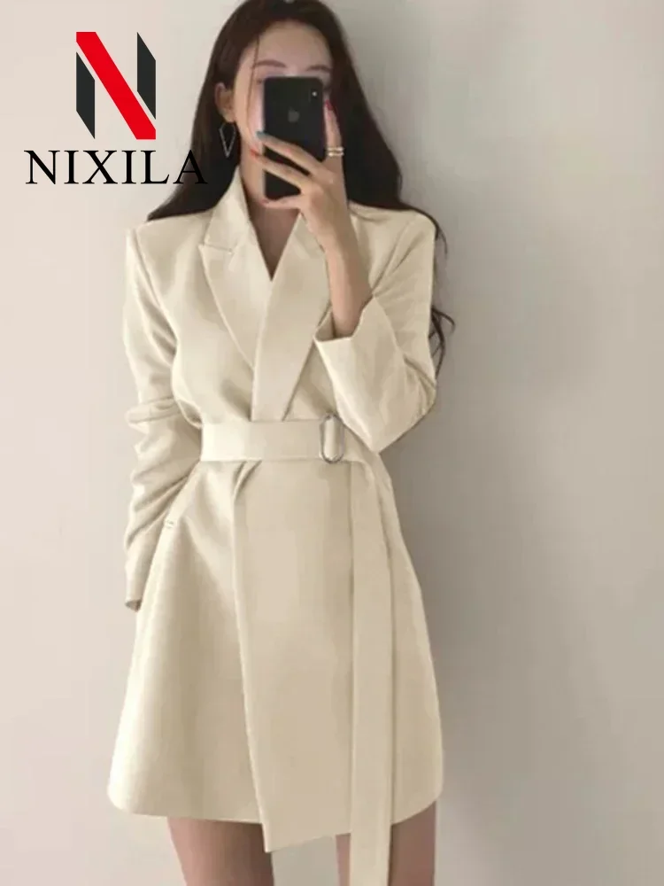 Spring Autumn Women's Blazers Slim Fit Fashion Suit Elegance Long Sleeve Belt Jackets Casual Coat for Office Lady Fashion Tops
Spring Autumn Women's Blazers Slim Fit Fashion Suit Elegance Long Sleeve Belt Jackets Casual Coat for Office Lady Fashion Tops