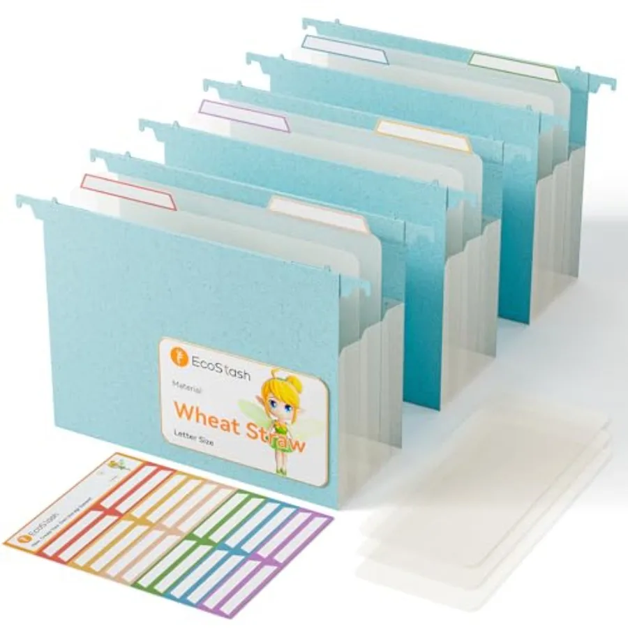 Extra Capacity Hanging File Folders, 4.72" Reinforced Wheat Straw Expanding Hanging Folder Letter Size, Heavy Duty for Filing C
Extra Capacity Hanging File Folders, 4.72" Reinforced Wheat Straw Expanding Hanging Folder Letter Size, Heavy Duty for Filing C