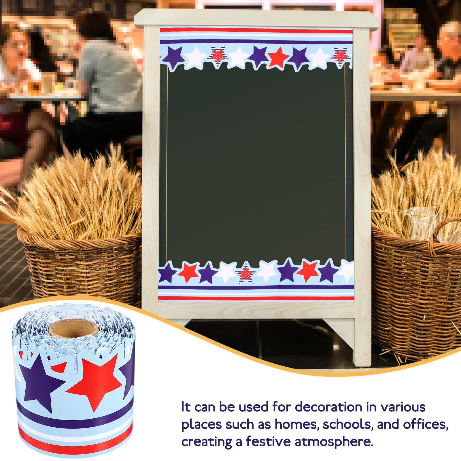 1 Roll Five Pointed Star Sticker Independence Day Decorative Bulletin Board Trim Removable Blackboard Border Paper Festival
1 Roll Five Pointed Star Sticker Independence Day Decorative Bulletin Board Trim Removable Blackboard Border Paper Festival