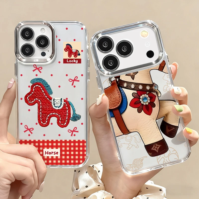 Cartoon Horse Print Soft Silicone Phone Case For iPhone 17e 17 Pro Max 16 15 14 13 Pro Max 16e 11 Plating Lens Frame Clear Cover
Cartoon Horse Print Soft Silicone Phone Case For iPhone 17e 17 Pro Max 16 15 14 13 Pro Max 16e 11 Plating Lens Frame Clear Cover