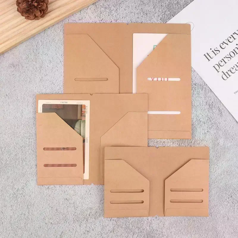 5Pcs Kraft Paper Pocker Business Card Holder Passport Style File Folder Office Business File Folders Letter Files Organizer
5Pcs Kraft Paper Pocker Business Card Holder Passport Style File Folder Office Business File Folders Letter Files Organizer