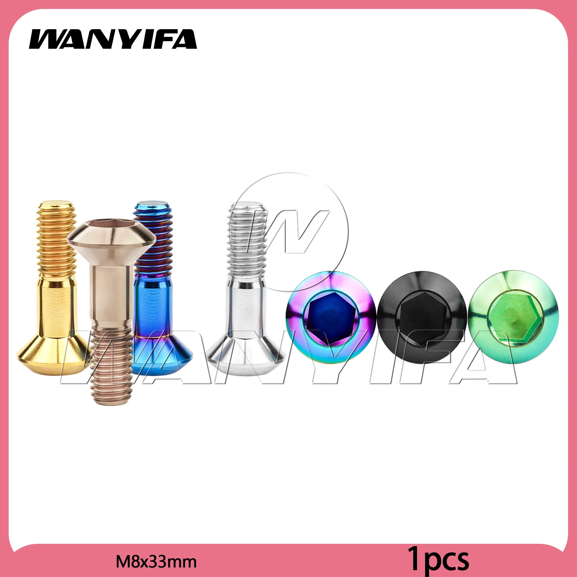 Wanyifa Titanium Bolt M8x33mm for Motorcycle Sprocket Rear Chain Disc Plate Ti Bolt Chainring Fastener
Wanyifa Titanium Bolt M8x33mm for Motorcycle Sprocket Rear Chain Disc Plate Ti Bolt Chainring Fastener