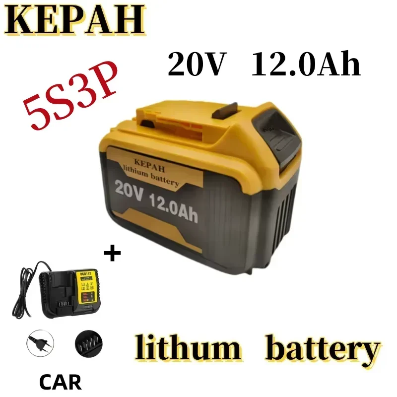 20V 100% Original 12Ah Rechargeable Li-ion Battery Power Tools lpega Replaceable DCB180 DCB200 et al Li-ion Rechargeable Batter
20V 100% Original 12Ah Rechargeable Li-ion Battery Power Tools lpega Replaceable DCB180 DCB200 et al Li-ion Rechargeable Batter